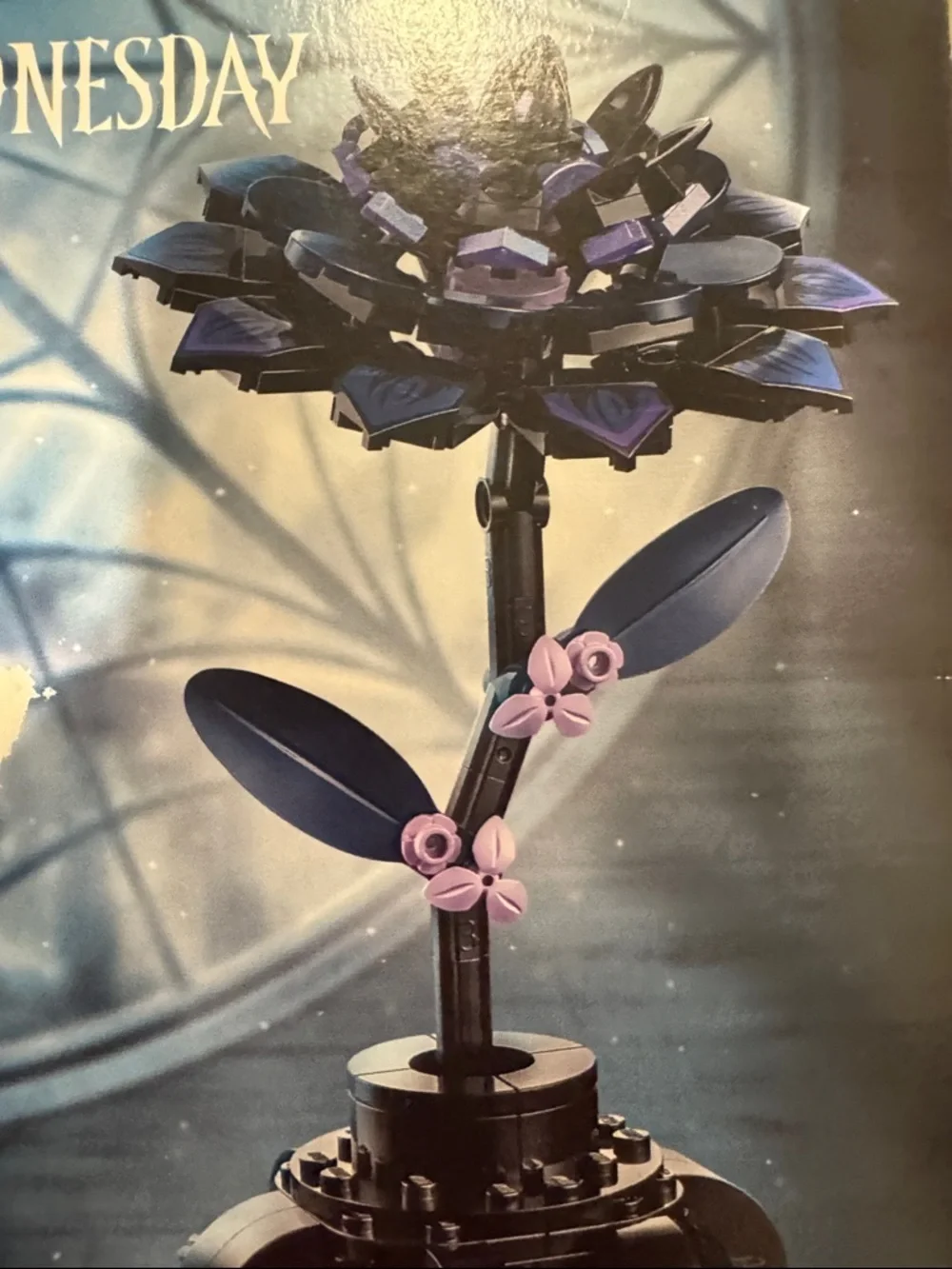 Lego Wednesday Black Dahlia Flower